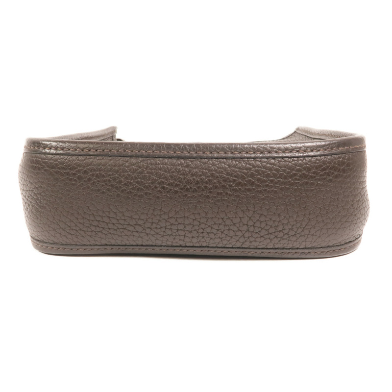 HERMES Clemence皮革Evelyne TPM銀扣肩背袋Ebene-3