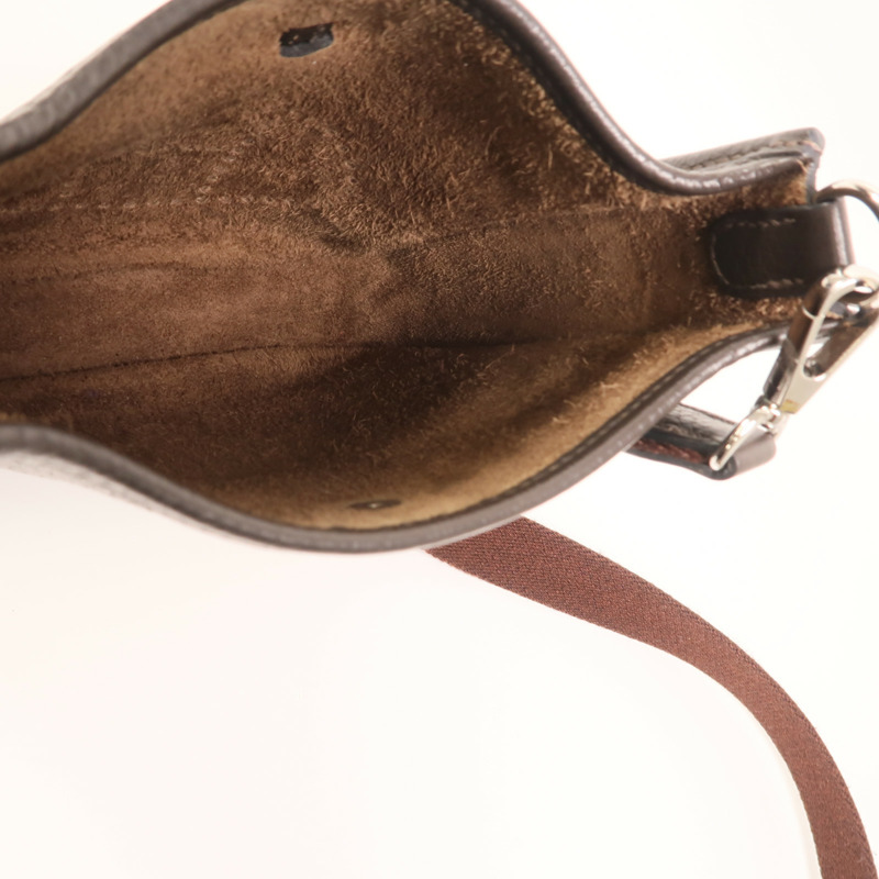 HERMES Clemence皮革Evelyne TPM銀扣肩背袋Ebene-4