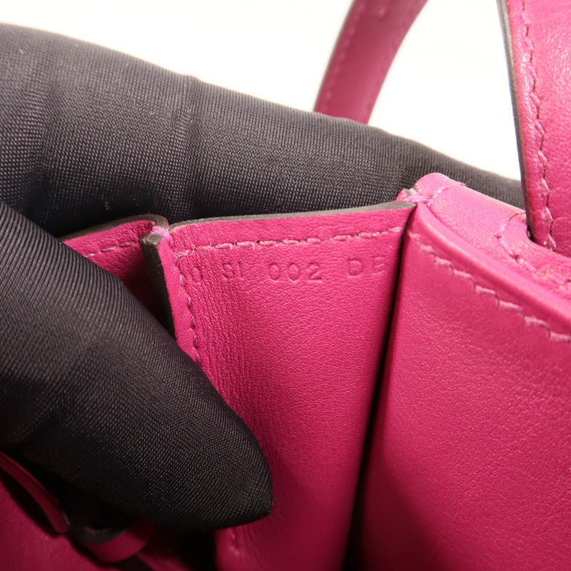 HERMES Swift皮革Mini Halzan銀扣手挽肩背兩用袋-6