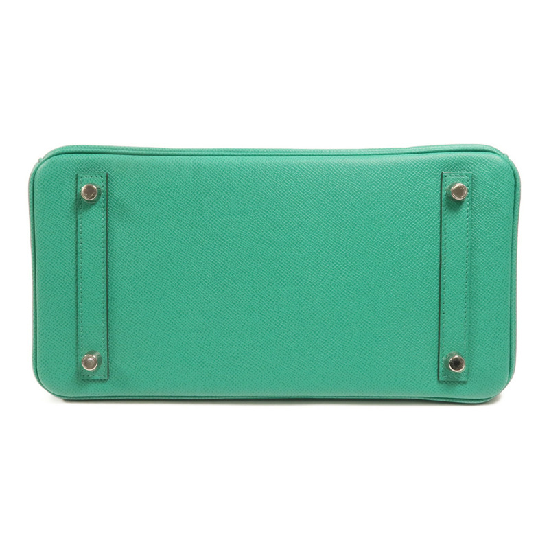 HERMES Epsom皮革Birkin 30銀扣手挽袋Vert Jade-3