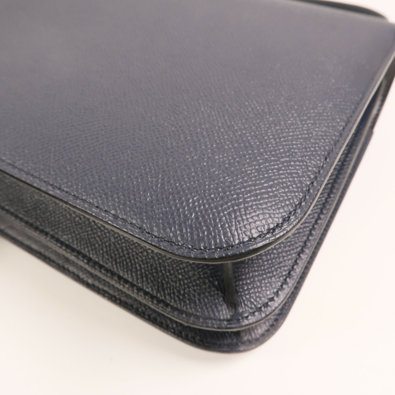 HERMES Epsom皮革Constance24金扣肩背袋Bleu Indigo-13