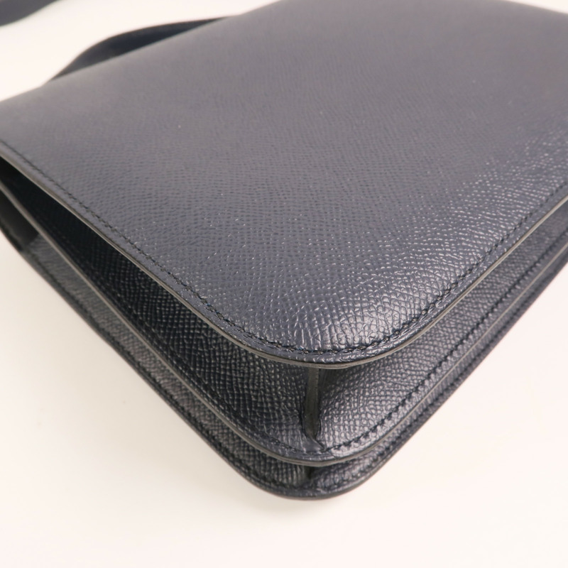HERMES Epsom皮革Constance24金扣肩背袋Bleu Indigo-14