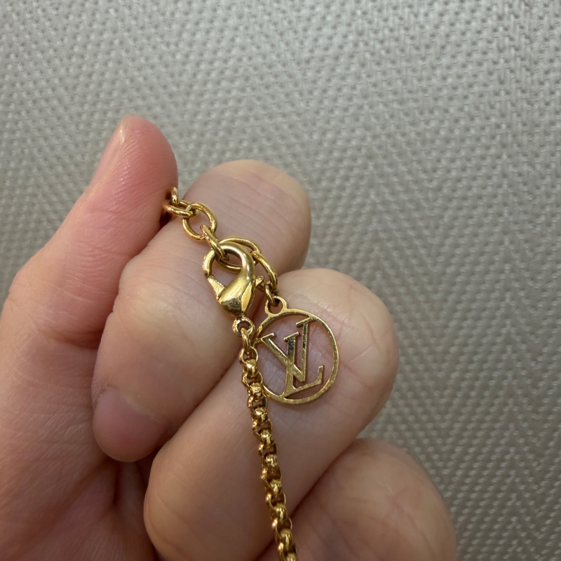 LV 金色圓圈滿鑽Louis by night手鍊M00758-2