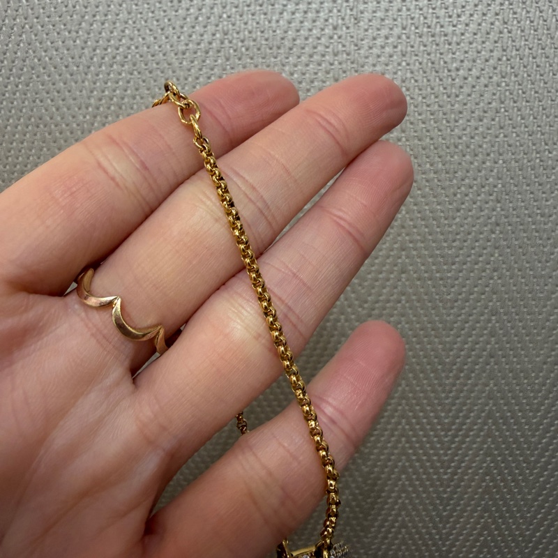 LV 金色圓圈滿鑽Louis by night手鍊M00758-5