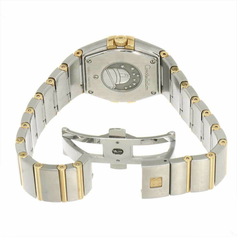 歐米茄星座系列 123 20 27 60 52 001 女士腕錶，鑲嵌 12 顆鑽石，銀質及 18K 黃金自動上鍊錶殼。-4