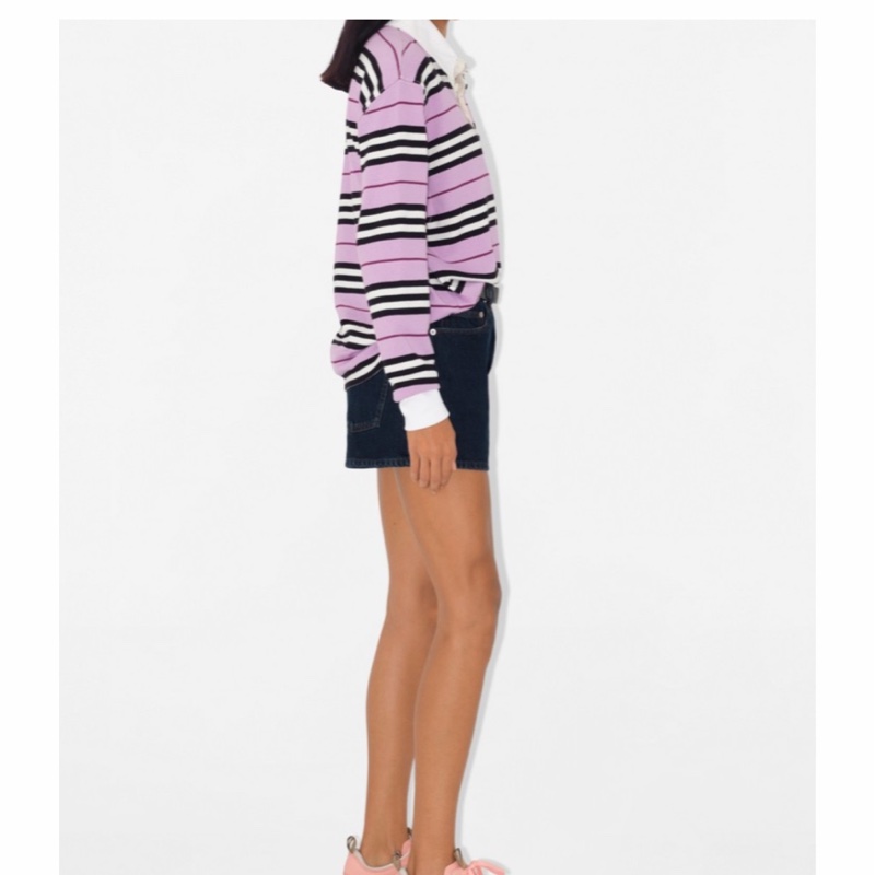 Burberry 女士 長袖條紋棉質 Polo 衫XS S M碼-3