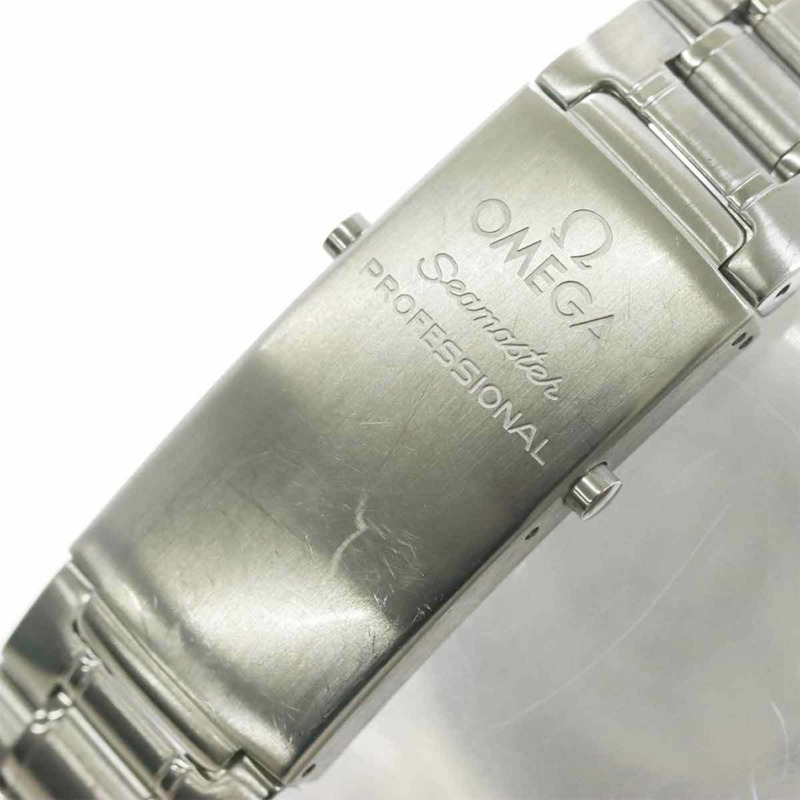 歐米茄海馬300專業潛水錶 2265 80 男士腕錶,附日期顯示,海軍藍錶盤,石英機芯-6