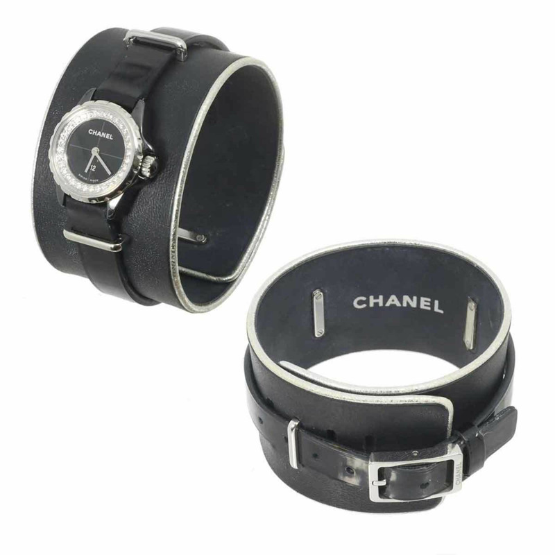 香奈兒 J12 XS H4663 女士鑲鑽錶圈黑色陶瓷石英腕錶-8