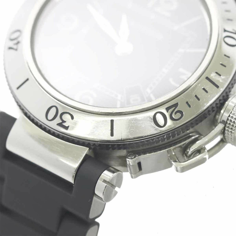 卡地亞 Pasha Seatimer W3140003 女士腕錶，附日期顯示，黑色石英機芯-7