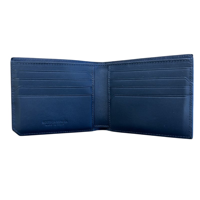 BV黑色編織對折短夾-7