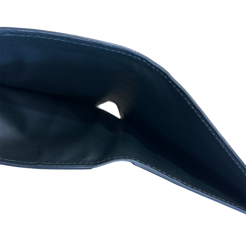 BV黑色編織對折短夾-8