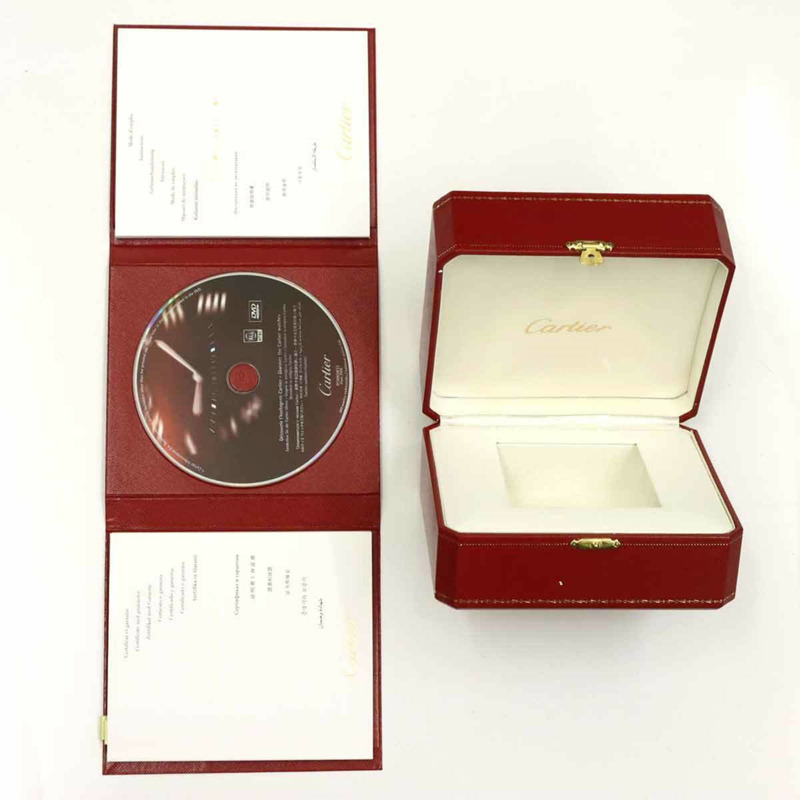 卡地亞 Santos Demoiselle SM W25075Z5 女士粉紅貝殼石英腕錶-1