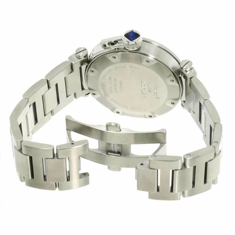 卡地亞 Pasha Seatimer W31080M7 男士腕錶,附日期顯示,銀色,自動上鍊機芯-3