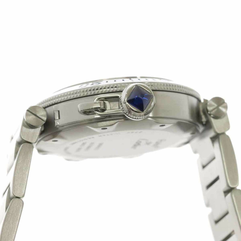 卡地亞 Pasha Seatimer W31080M7 男士腕錶,附日期顯示,銀色,自動上鍊機芯-4