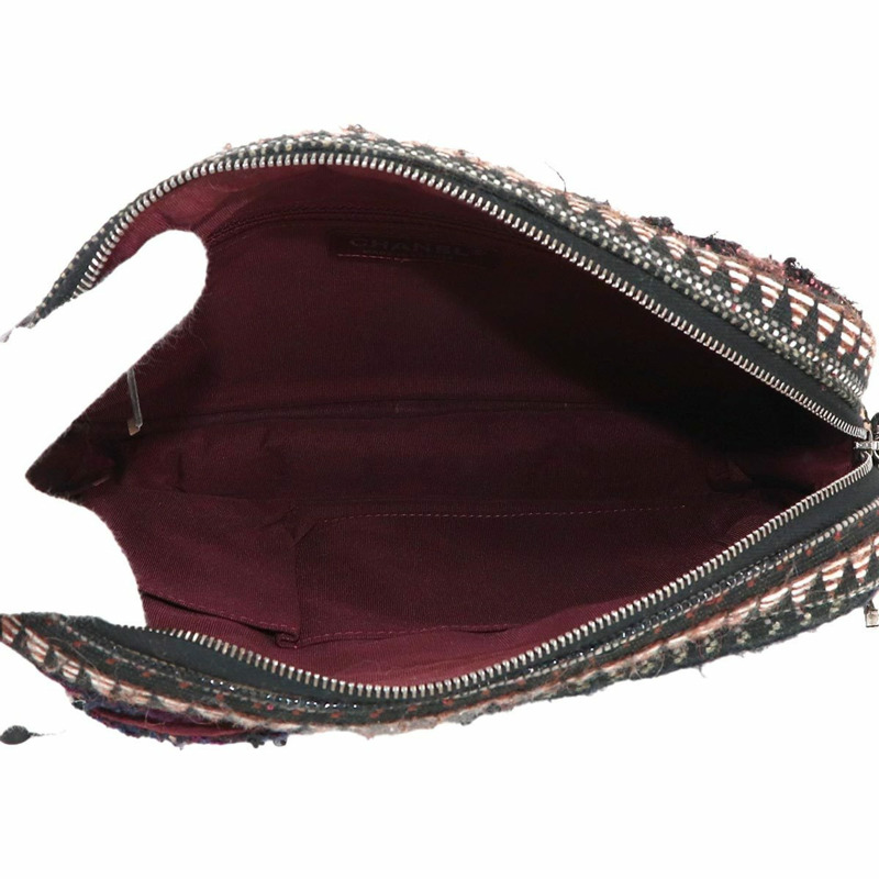 香奈兒 Coco Mark 鏈條肩背包,斜紋軟呢和皮革材質,多色-5