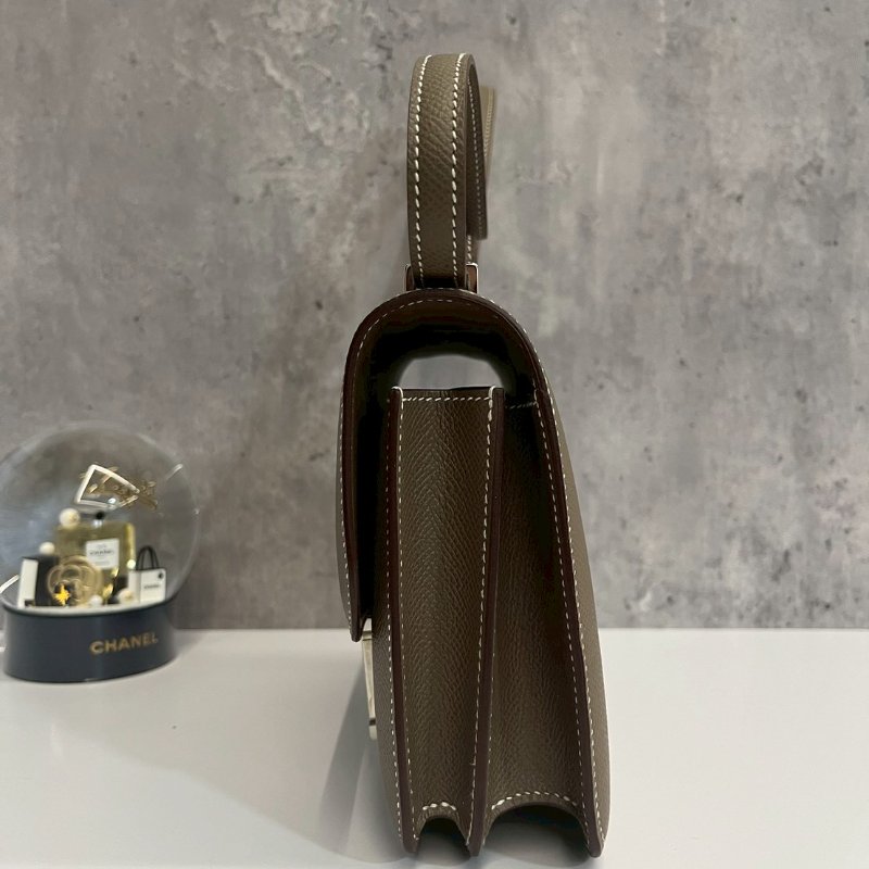 Hermes Mini Constance 康康19 大象灰 銀釦 全新閒置-2