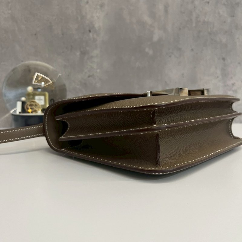 Hermes Mini Constance 康康19 大象灰 銀釦 全新閒置-4