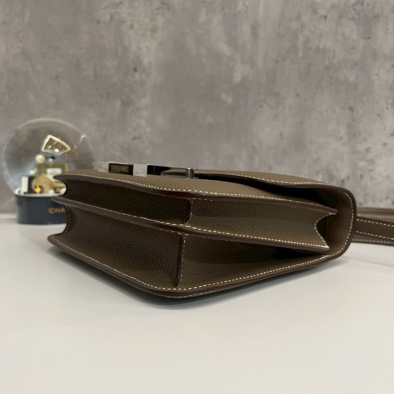 Hermes Mini Constance 康康19 大象灰 銀釦 全新閒置-5