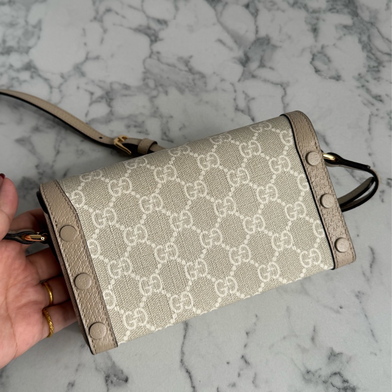 Gucci燕麥色pvc195斜背包 超好看❤️🔥❤️🔥-5