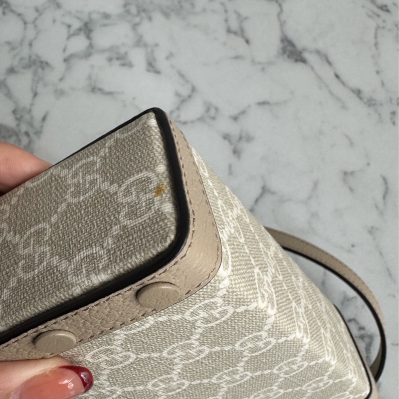 Gucci燕麥色pvc195斜背包 超好看❤️🔥❤️🔥-7