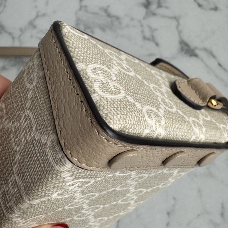 Gucci燕麥色pvc195斜背包 超好看❤️🔥❤️🔥-9