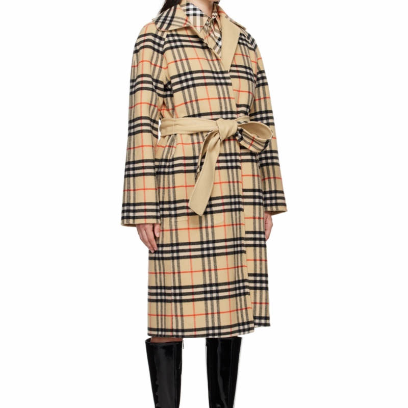 Burberry 女士 雙面兩穿長款羊毛大衣UK-4 UK-6碼-7