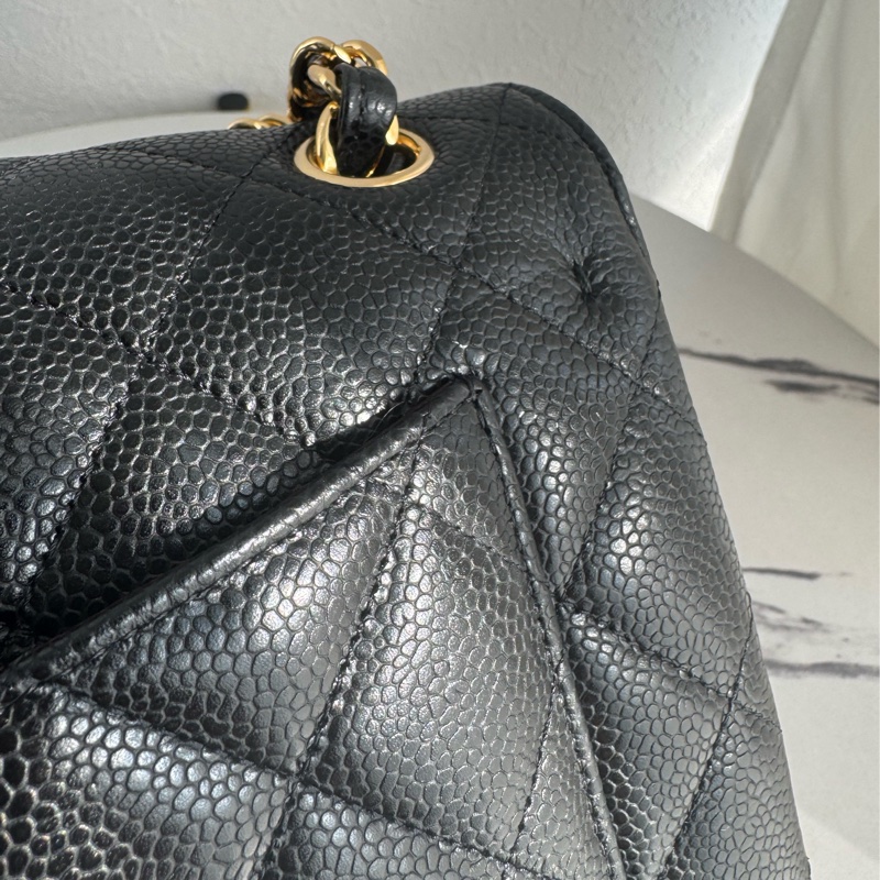 Chanel黑荔枝金雙C jumbo 誰背誰好看❤️🔥❤️🔥-8