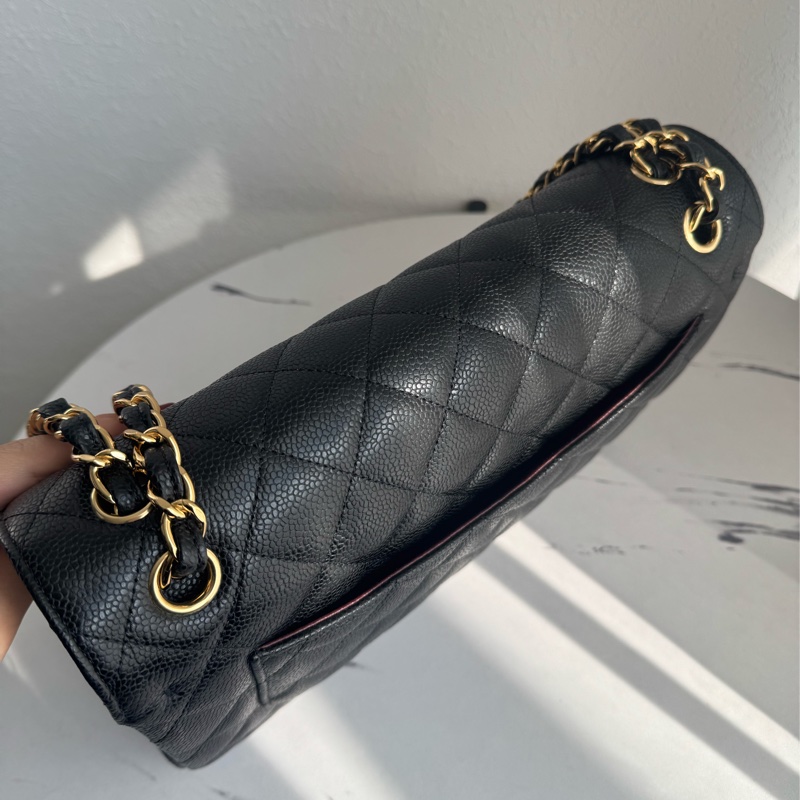 Chanel黑荔枝金雙C jumbo 誰背誰好看❤️🔥❤️🔥-9