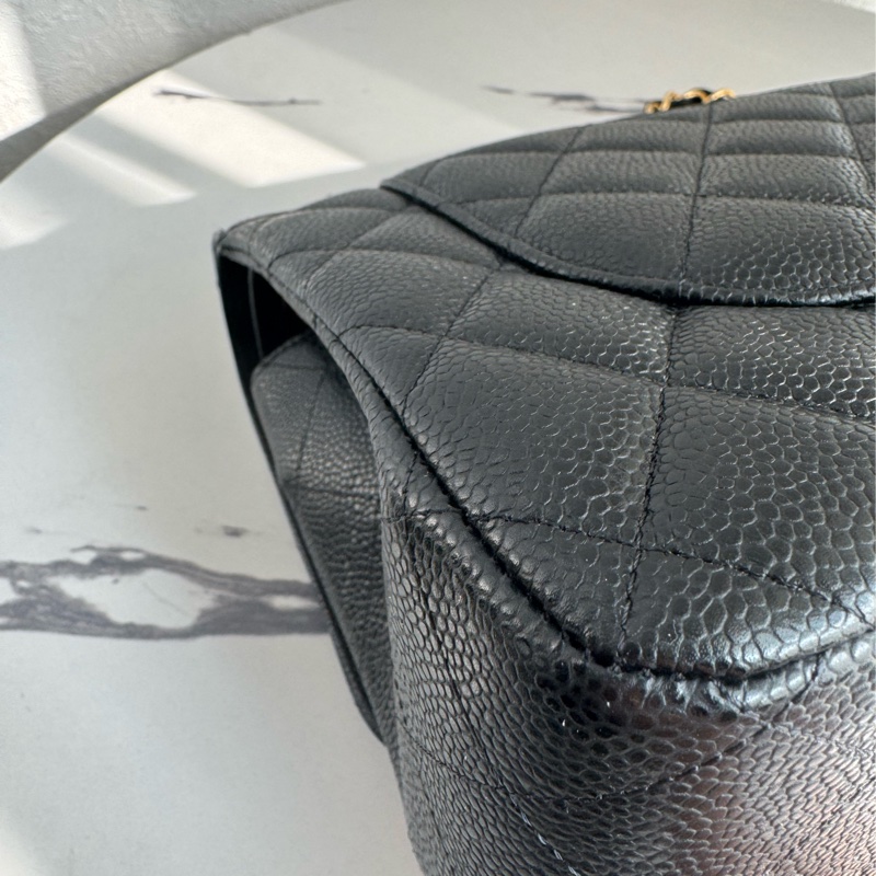 Chanel黑荔枝金雙C jumbo 誰背誰好看❤️🔥❤️🔥-13