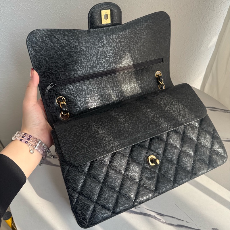 Chanel黑荔枝金雙C jumbo 誰背誰好看❤️🔥❤️🔥-15