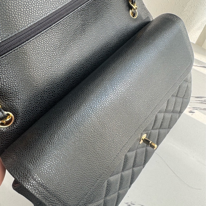 Chanel黑荔枝金雙C jumbo 誰背誰好看❤️🔥❤️🔥-19