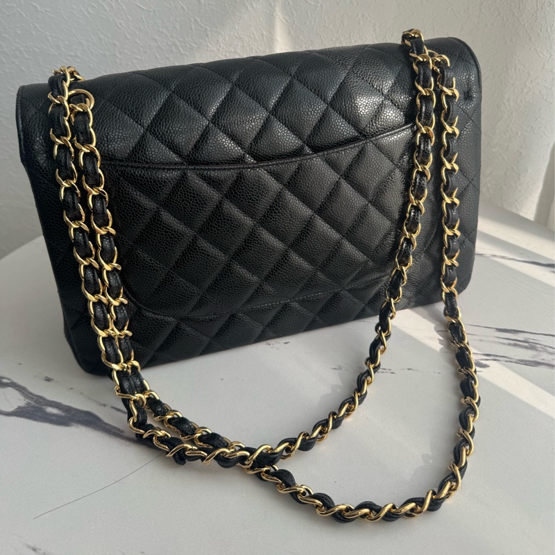 Chanel黑荔枝金雙C jumbo 誰背誰好看❤️🔥❤️🔥-20