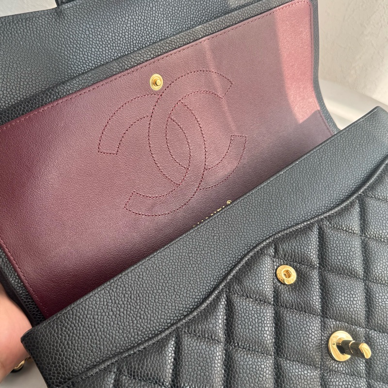 Chanel黑荔枝金雙C jumbo 誰背誰好看❤️🔥❤️🔥-28