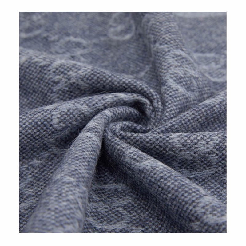 Gucci 男女同款 logo提花流蘇圍巾均碼碼190cm*37cm-2