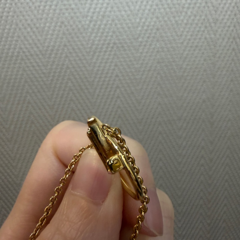 LV 金色圓圈LV Logo Exlipse項鍊M00762-2