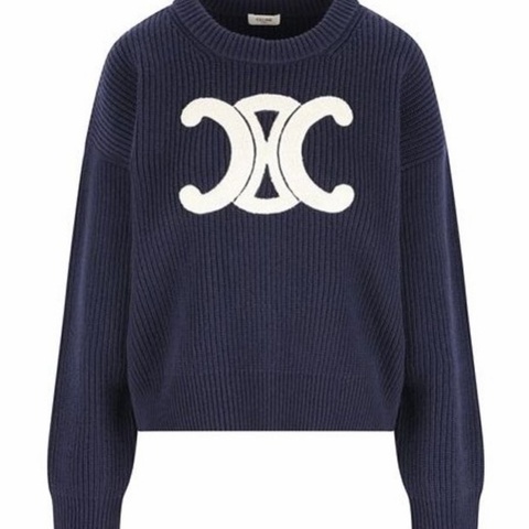 Celine 女士 羅紋羊毛圓領毛衣XS S M L碼