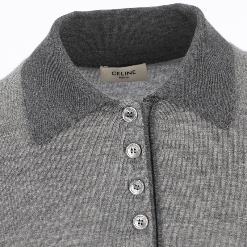 Celine 女士 長袖針織Polo衫XS S M L XL碼-2