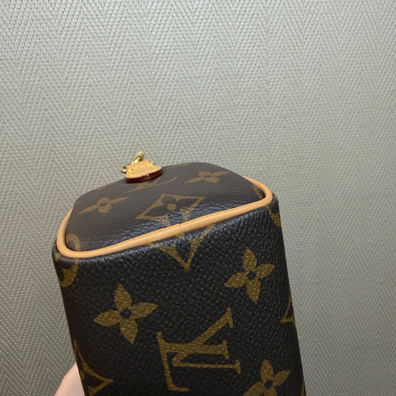 LV 原花金釦nano speedy 手提斜背波士頓包M81058-11