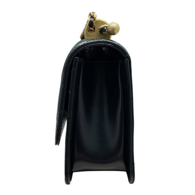 CHANEL 香奈兒 21A PERFECT FIT MINI FLAP 皮革 肩背包 黑色 金釦-3