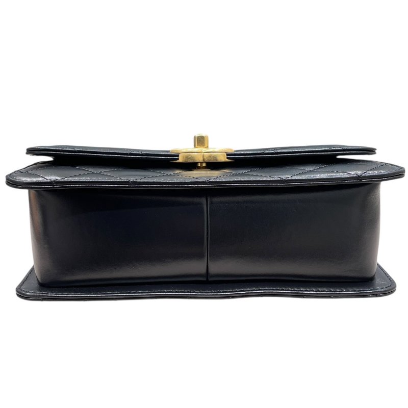 CHANEL 香奈兒 21A PERFECT FIT MINI FLAP 皮革 肩背包 黑色 金釦-4