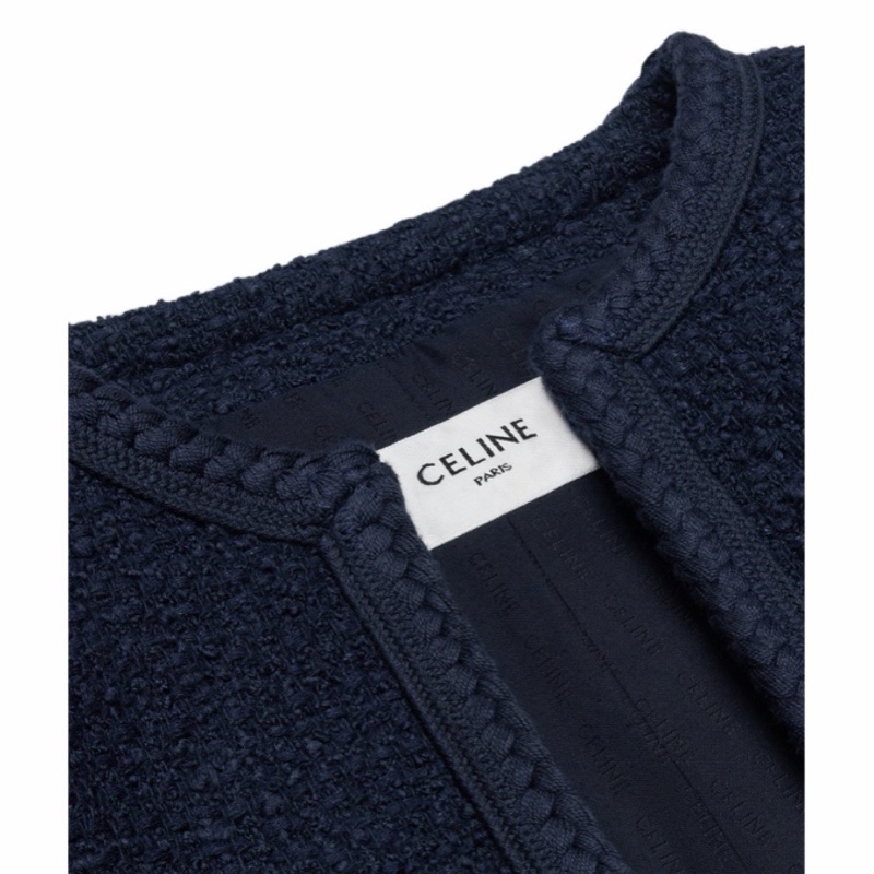 Celine 女士 羊毛混紡粗花呢獵裝夾克FR-34 FR-36 FR-40 FR-42碼-4