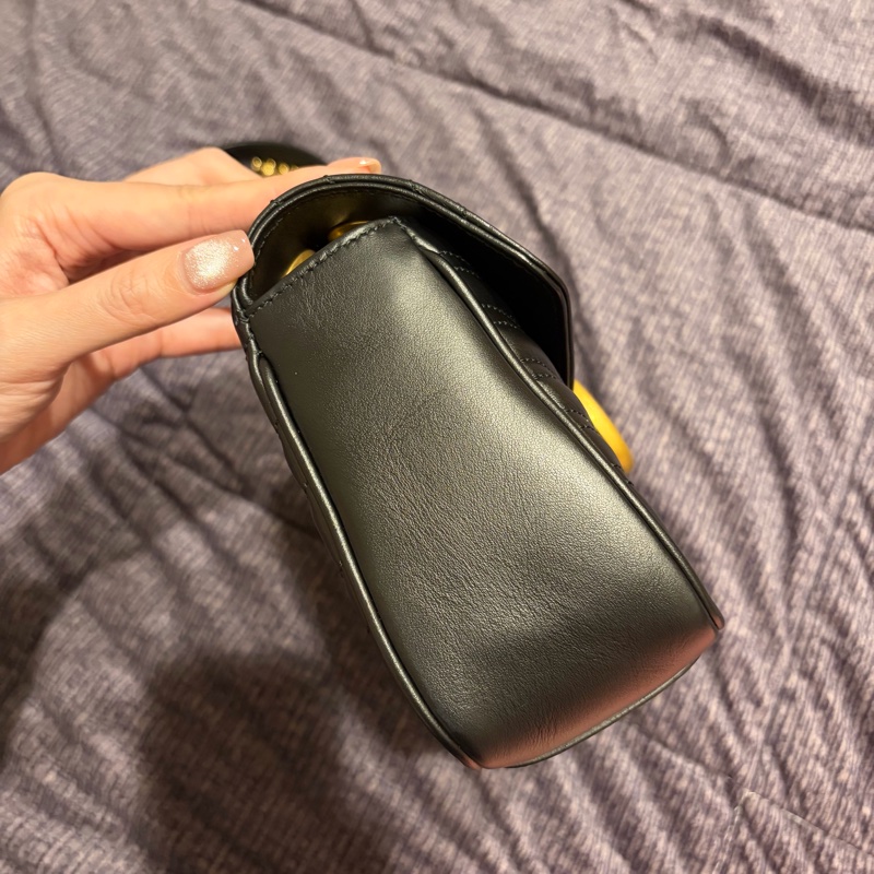 Gucci GG Marmont 26cm S號 小號 掀蓋式皮革鏈包 古馳馬夢包 GG馬蒙 掀蓋馬夢-16