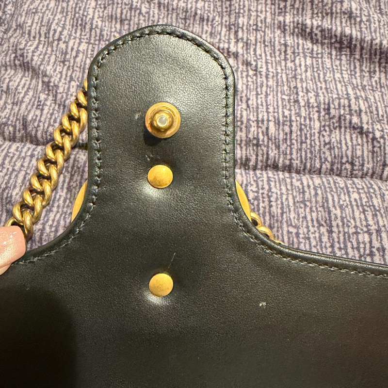 Gucci GG Marmont 26cm S號 小號 掀蓋式皮革鏈包 古馳馬夢包 GG馬蒙 掀蓋馬夢-22