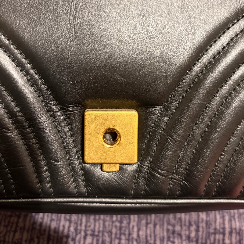 Gucci GG Marmont 26cm S號 小號 掀蓋式皮革鏈包 古馳馬夢包 GG馬蒙 掀蓋馬夢-26