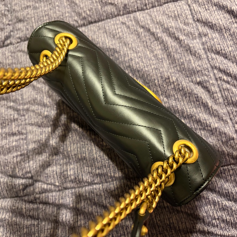 Gucci GG Marmont 26cm S號 小號 掀蓋式皮革鏈包 古馳馬夢包 GG馬蒙 掀蓋馬夢-27