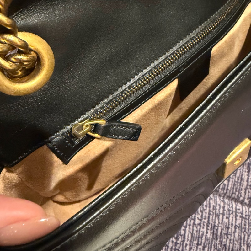 Gucci GG Marmont 26cm S號 小號 掀蓋式皮革鏈包 古馳馬夢包 GG馬蒙 掀蓋馬夢-30