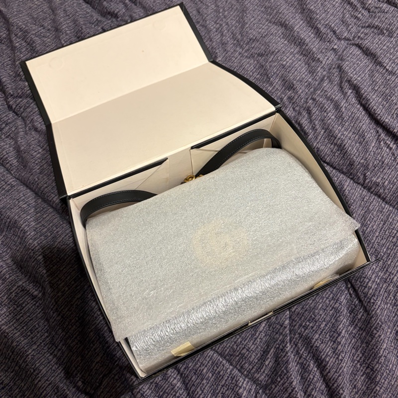 Gucci GG Marmont 26cm S號 小號 掀蓋式皮革鏈包 古馳馬夢包 GG馬蒙 掀蓋馬夢-33