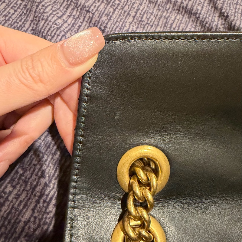 Gucci GG Marmont 26cm S號 小號 掀蓋式皮革鏈包 古馳馬夢包 GG馬蒙 掀蓋馬夢-37