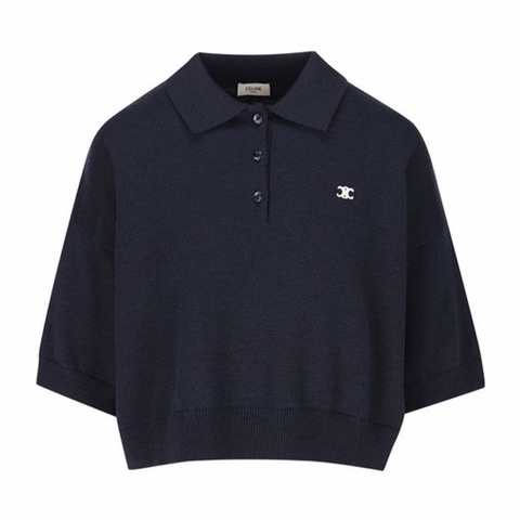 Celine 女士 Triopé 刺繡Polo衫M L碼