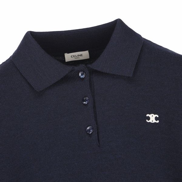 Celine 女士 Triopé 刺繡Polo衫M L碼-1